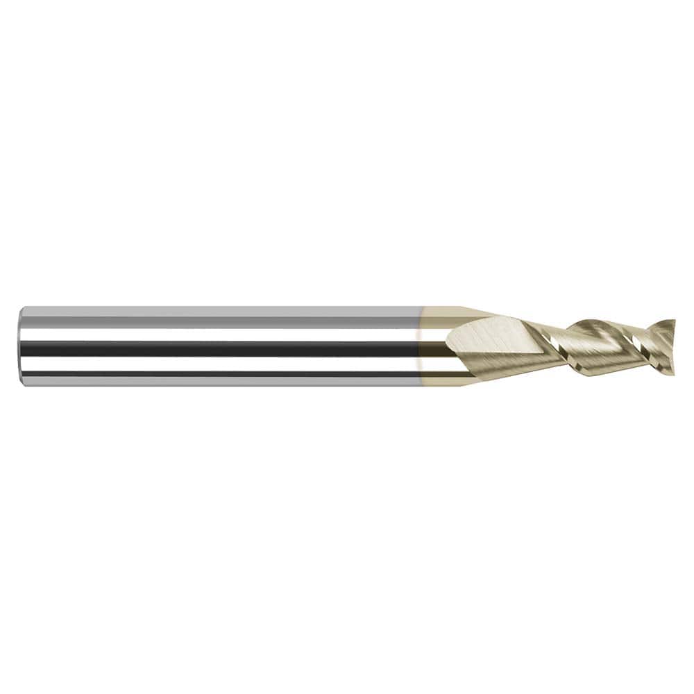 Harvey Tool - 1/16", 0.186" LOC, 1/8" Shank Diam, 1-1/2" OAL, 2 Flute Solid Carbide Square End Mill - Exact Tool & Supply