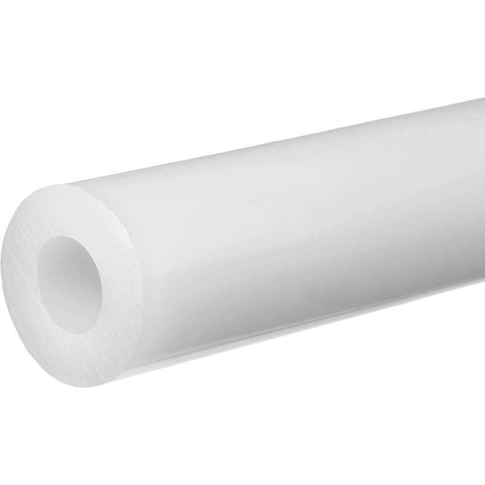 USA Sealing - Plastic Tubes; Material: PTFE ; Inside Diameter (Inch): 1-1/4 ; Maximum Length (Inch): 72 ; Wall Thickness (Inch): 1/8 ; Color: White ; Shape: Round - Exact Tool & Supply