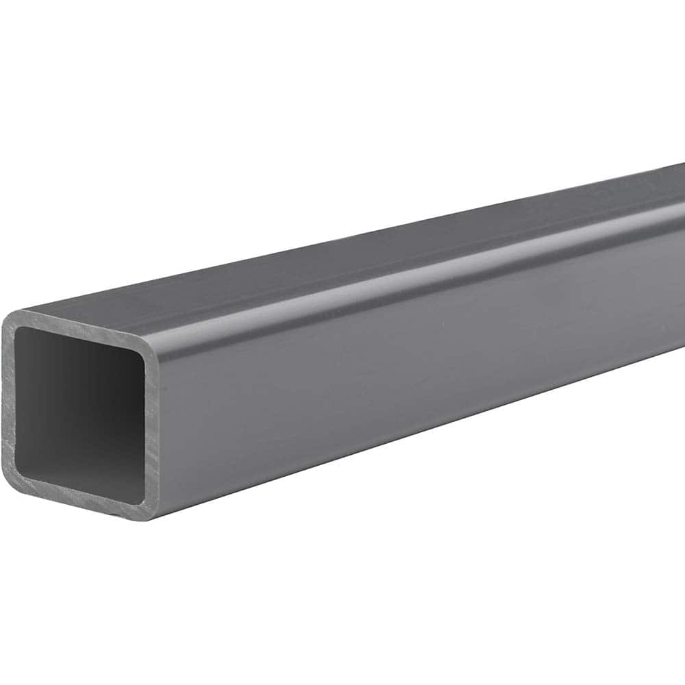 USA Sealing - Plastic Tubes; Material: PVC ; Maximum Length (Inch): 24 ; Wall Thickness (Decimal Inch): 0.0780 ; Color: Gray ; Shape: Rectangular ; Additional Information: Outside Height: 1 in, Tensile Strength: 7200 psi, Minimum Temperature: -20?F, Maxi - Exact Tool & Supply