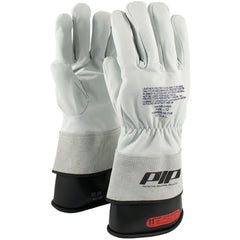 ‎148-2000/9 Leather Gloves - Leather Protector - Grain Goatskin - Class 00-0 - 13 In. - Gauntlet Cuff - Exact Tool & Supply