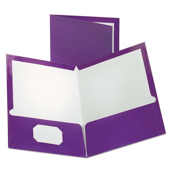 OXFORD - File Folders, Expansion Folders & Hanging Files Folder/File Type: Pocket Folders Color: Purple - Exact Tool & Supply