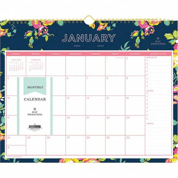 Blue Sky - Note Pads, Writing Pads & Notebooks Writing Pads & Notebook Type: Wall Calendar Size: 15 x 12 - Exact Tool & Supply