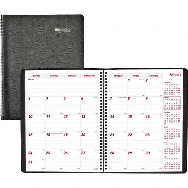Brownline - Note Pads, Writing Pads & Notebooks Writing Pads & Notebook Type: Monthly Planner Size: 11 x 8-1/2 - Exact Tool & Supply