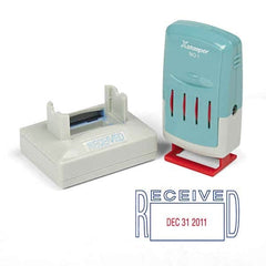 Xstamper - Pre-inked Custom Stamps Type: Custom Stamp - Two Color Dater Message: Received - Exact Tool & Supply