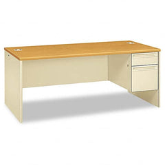 Hon - Office Desks Type: Single Pedestal w/Right Hand Return Center Draw: No - Exact Tool & Supply