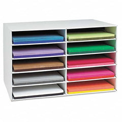 Pacon - Compartment Storage Boxes & Bins Type: Paper Storage Number of Compartments: 10.000 - Exact Tool & Supply