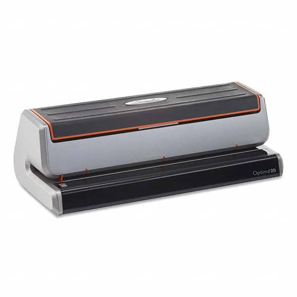 Swingline - Paper Punches Type: 20 Sheet Three-Hole Punch Color: Silver; Black - Exact Tool & Supply