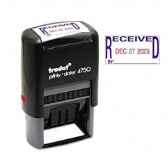 Trodat - Pre-inked Custom Stamps Type: Custom Stamp - Two Color Dater Message: Received - Exact Tool & Supply