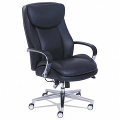 La-Z-Boy - 46-1/2" High Executive High Back Leather Chair - Exact Tool & Supply