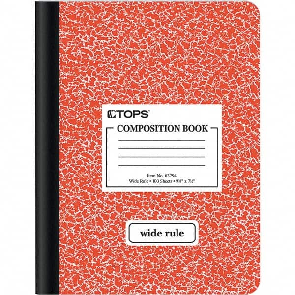 TOPS - Note Pads, Writing Pads & Notebooks Writing Pads & Notebook Type: Composition Book Size: 9-3/4 x 7-1/2 - Exact Tool & Supply
