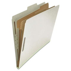 UNIVERSAL - File Folders, Expansion Folders & Hanging Files Folder/File Type: Classification Folders with Tob Tab Fastener Color: Gray - Exact Tool & Supply