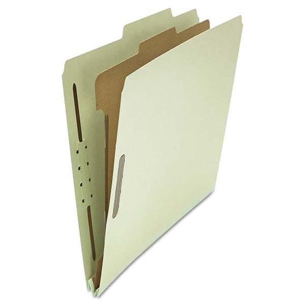 UNIVERSAL - File Folders, Expansion Folders & Hanging Files Folder/File Type: Classification Folders with Tob Tab Fastener Color: Gray; Green - Exact Tool & Supply