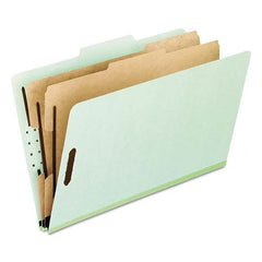 Pendaflex - File Folders, Expansion Folders & Hanging Files Folder/File Type: Classification Folders with Tob Tab Fastener Color: Green - Exact Tool & Supply