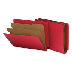 UNIVERSAL - File Folders, Expansion Folders & Hanging Files Folder/File Type: Classification Folders with Tob Tab Fastener Color: Red - Exact Tool & Supply