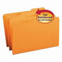 SMEAD - File Folders, Expansion Folders & Hanging Files Folder/File Type: File Folders with Top Tab Fastener Color: Orange - Exact Tool & Supply