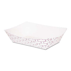 Boardwalk - Paper Food Baskets, 1 lb Capacity, Red/White, 1000/Carton - Exact Tool & Supply