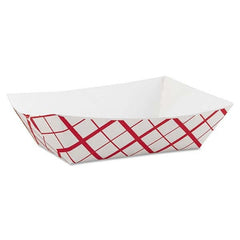 SCT - Paper Food Baskets, 3lb, Red/White, 500/Carton - Exact Tool & Supply