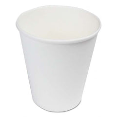 Boardwalk - Paper Hot Cups, 8 oz, White, 1000/Carton - Exact Tool & Supply