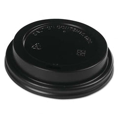 Boardwalk - Hot Cup Lids, Fits 10-20 oz Hot Cups, Black, 1000/Carton - Exact Tool & Supply
