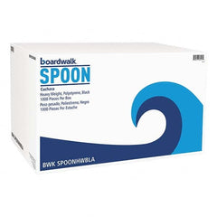 Boardwalk - Heavyweight Polystyrene Plastic Cutlery, Teaspoon, Black, 1000/Carton - Exact Tool & Supply