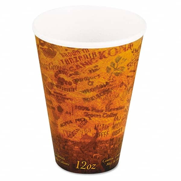 DART - Foam Hot/Cold Cups, 12 oz, Brown/Black, 1000/Carton - Exact Tool & Supply