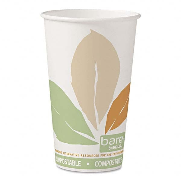 DART - Bare by Solo Eco-Forward PLA Paper Hot Cups, Leaf Design, 16 oz, 1000/Carton - Exact Tool & Supply
