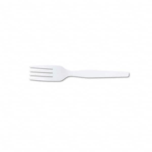 Dixie - Plastic Cutlery, Heavy Mediumweight Fork, 1000 Carton - Exact Tool & Supply
