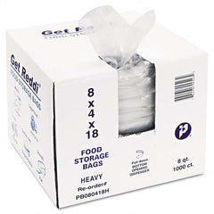 Inteplast Group - Reclosable Food & Sandwich Bags Volume Capacity: 8 Qt. Width (Inch): 8 - Exact Tool & Supply