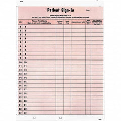 Tabbies - Note Pads, Writing Pads & Notebooks Writing Pads & Notebook Type: Sign-In Label Form Size: 8-1/2 x 11-5/8 - Exact Tool & Supply