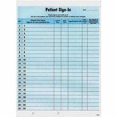 Tabbies - Note Pads, Writing Pads & Notebooks Writing Pads & Notebook Type: Sign-In Label Form Size: 8-1/2 x 11-5/8 - Exact Tool & Supply