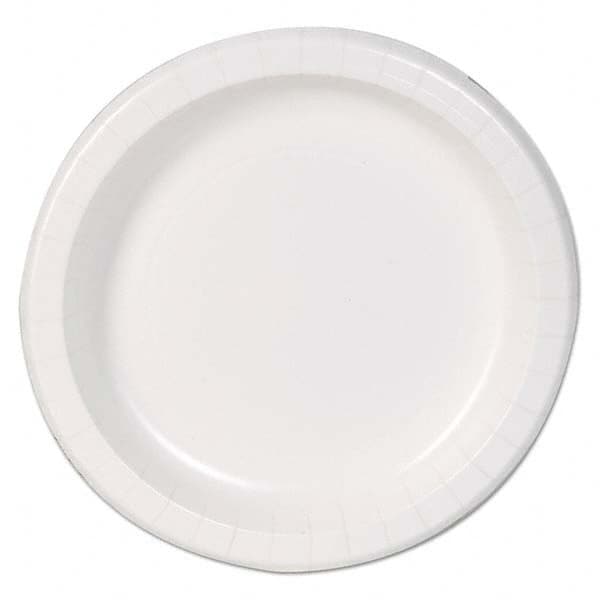 Dixie Basic - Basic Paper Dinnerware, Plates, White, 8.5" Diam, 125/Pack - Exact Tool & Supply