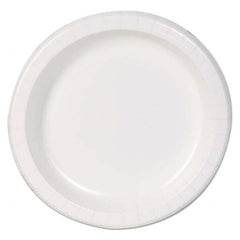Dixie Basic - Basic Paper Dinnerware, Plates, White, 8.5" Diam, 125/Pack - Exact Tool & Supply