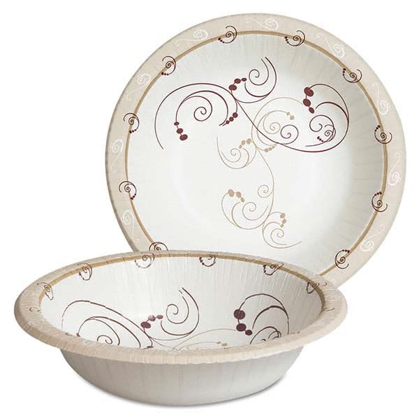DART - Symphony Paper Dinnerware, Heavyweight Bowl, 12 oz, Tan, 125/Pack - Exact Tool & Supply