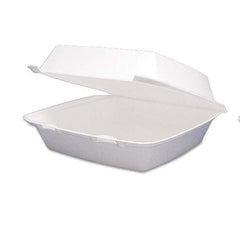 DART - Carryout Food Container, Foam Hinged 1-Comp, 9 1/2 x 9 1/4 x 3, 200/Carton - Exact Tool & Supply