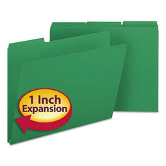 SMEAD - File Folders, Expansion Folders & Hanging Files Folder/File Type: File Folders with Top Tab Fastener Color: Green - Exact Tool & Supply