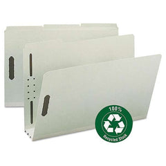 SMEAD - File Folders, Expansion Folders & Hanging Files Folder/File Type: Classification Folders with Tob Tab Fastener Color: Green - Exact Tool & Supply