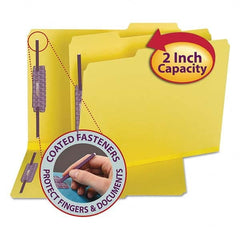 SMEAD - File Folders, Expansion Folders & Hanging Files Folder/File Type: File Folders with Top Tab Fastener Color: Yellow - Exact Tool & Supply