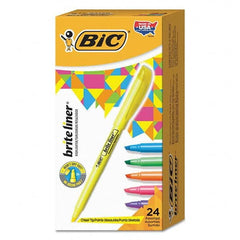 Bic - Markers & Paintsticks Type: Highlighter Color: Yellow; Orange; Pink; Green; Blue - Exact Tool & Supply