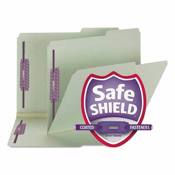 SMEAD - File Folders, Expansion Folders & Hanging Files Folder/File Type: File Folders with Top Tab Fastener Color: Green - Exact Tool & Supply