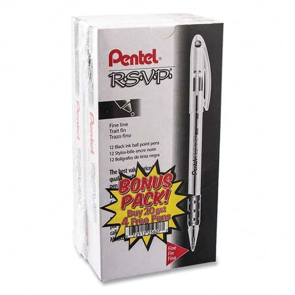Pentel - Pens & Pencils Type: Ball Point Pen Color: Black - Exact Tool & Supply