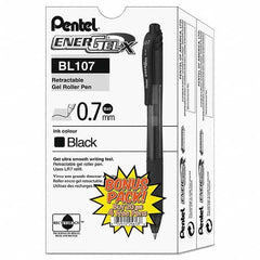 Pentel - Pens & Pencils Type: Gel Roller Ball Pen Color: Black - Exact Tool & Supply