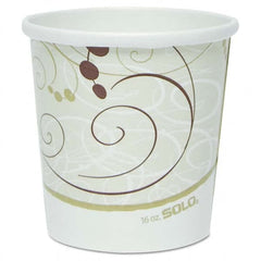 DART - Flexstyle Double Poly Paper Containers, 16 oz, Symphony Design, 25/Pack - Exact Tool & Supply
