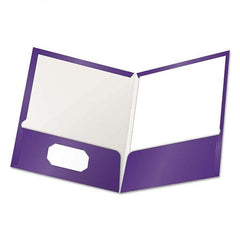 OXFORD - File Folders, Expansion Folders & Hanging Files Folder/File Type: Pocket Folders Color: Purple - Exact Tool & Supply