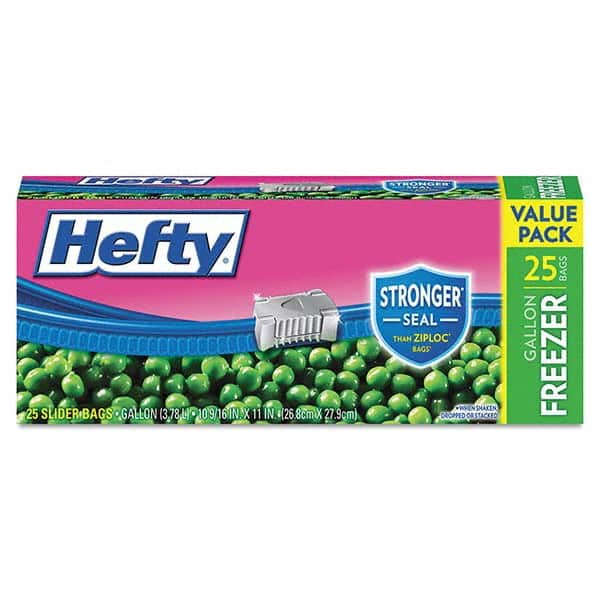 Hefty - Reclosable Food & Sandwich Bags Volume Capacity: 1 Gal. Width (Inch): 10.560 - Exact Tool & Supply