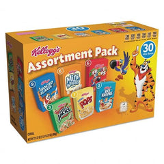 Kellogg's - Snacks, Cookies, Candy & Gum Breakroom Accessory Type: Cereal Breakroom Accessory Description: Breakfast Cereal Mini Boxes, Assorted, 2.39 oz Box, 30/Carton - Exact Tool & Supply