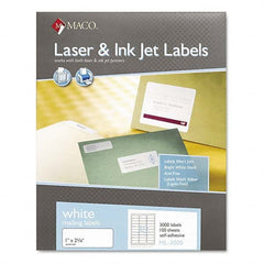 MACO - Labels, Ribbons & Tapes Type: Address Label Color: White - Exact Tool & Supply
