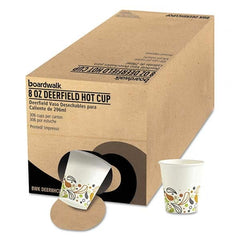 Boardwalk - Convenience Pack Paper Hot Cups, 8 oz, Deerfield Print, 306/Carton - Exact Tool & Supply