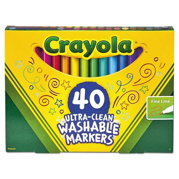 Crayola - Markers & Paintsticks Type: Art Marker Color: Assorted - Exact Tool & Supply