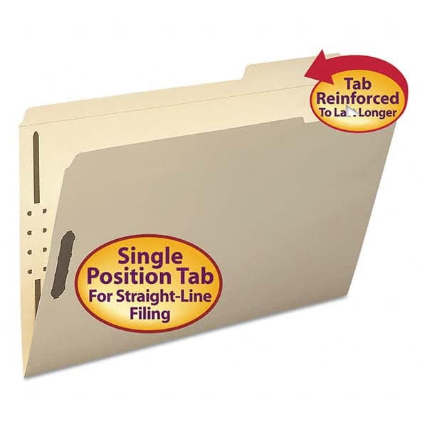 SMEAD - File Folders, Expansion Folders & Hanging Files Folder/File Type: File Folders with Top Tab Fastener Color: Manila - Exact Tool & Supply