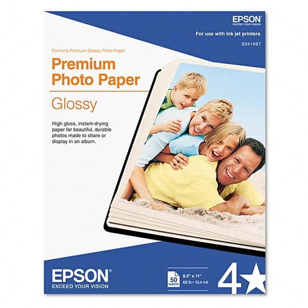 Epson - Office Machine Supplies & Accessories Office Machine/Equipment Accessory Type: Photo Paper For Use With: Inkjet Printers - Exact Tool & Supply